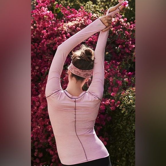 Free People Movement x Hatch XS Pink Right On Run Layer Top Scoop Long Sleeve - Picture 3 of 12